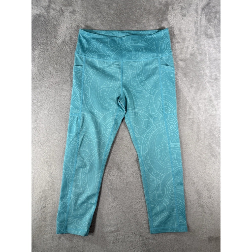 Constantly Varied Gear Leggings Womens Medium Blue Capri 20" Length